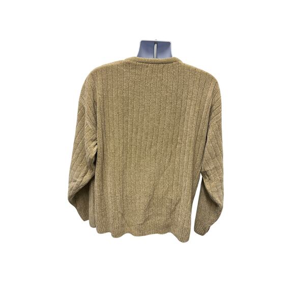 ☕ Consensus Sportswear Chenille Stripe Sweater XL – Tan Brown Retro Y2K Knit - Picture 3 of 4